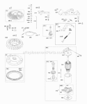 Controls Electric Starter Flywheel Governor Spring Diagram and Parts List for 441577-0112-E1  Briggs and Stratton Engine